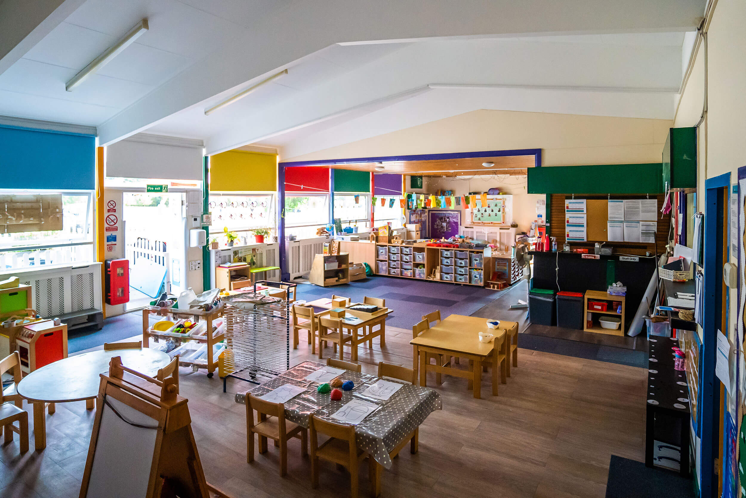 Interior of the Whiteley Village day nursery and daycare in Surrey to show parents what it looks like